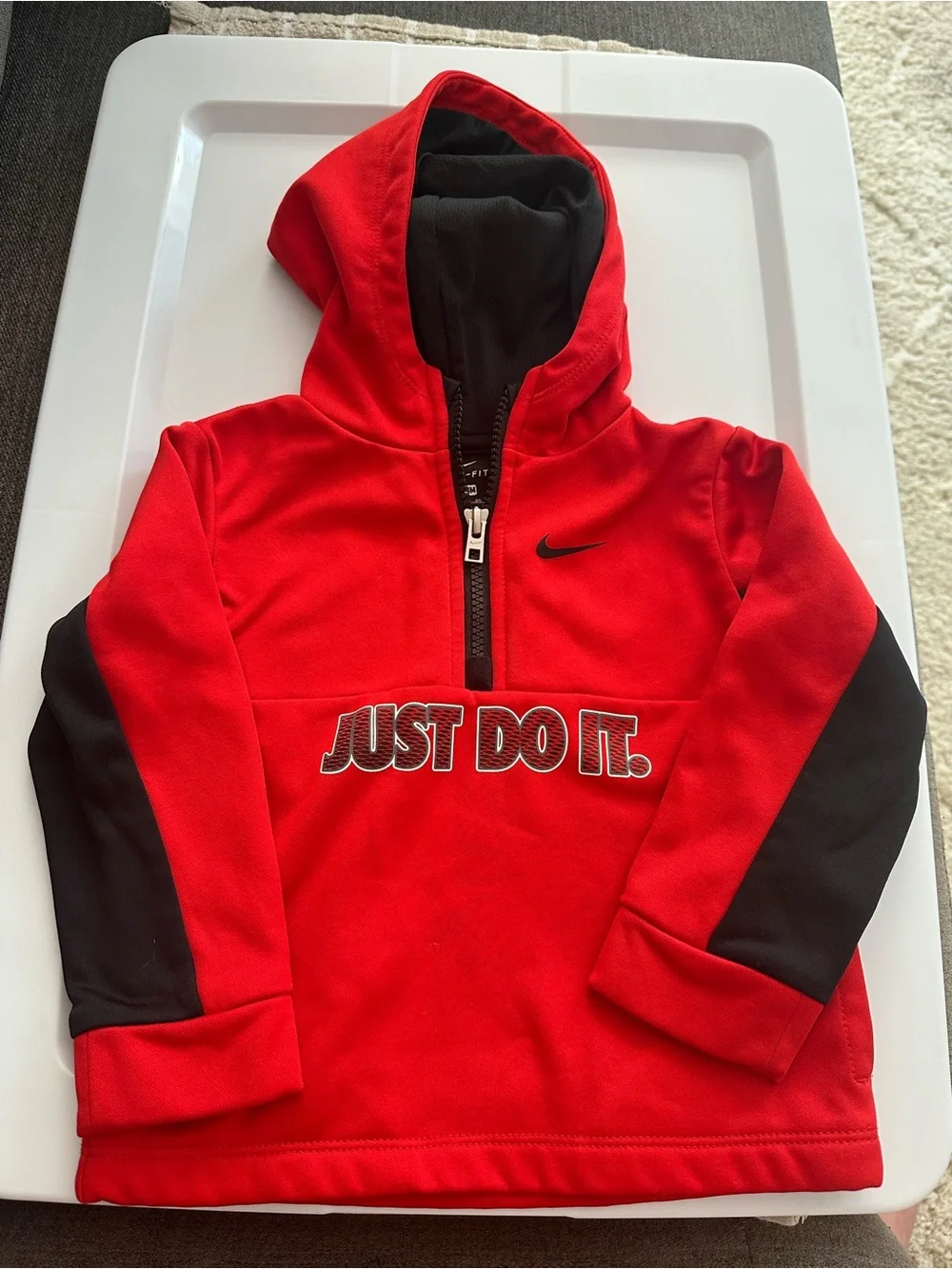 Nike Red and Black Kids Hoodie & Joggers Set